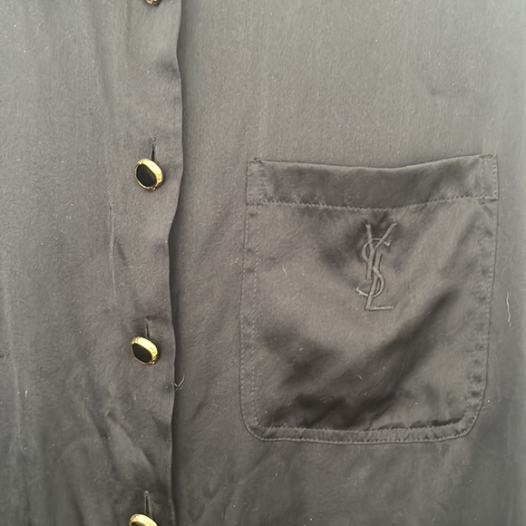 Black silk Shirt size 40 - Picture 6 of 10